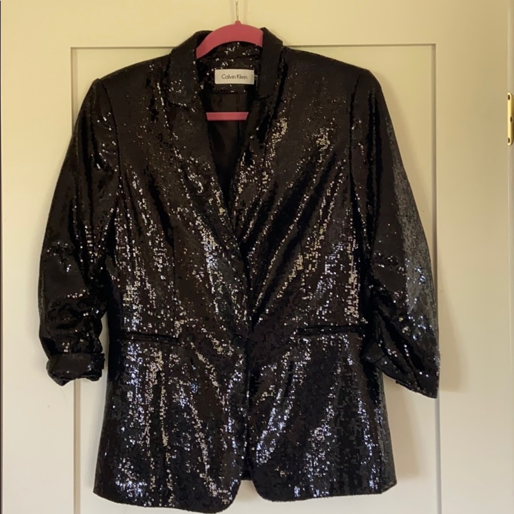 EUC black sequin blazer